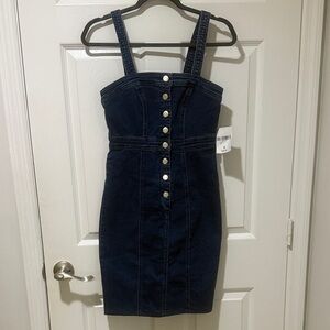 Chic forever 21 Denim Button-Down Mini Dress